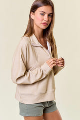 Sand Half Zip Sweatshirt