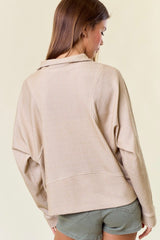 Sand Half Zip Sweatshirt