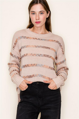 Neutrals Stitched Detail Sweater