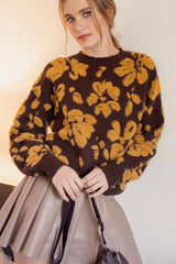 Floral Terry Sweater