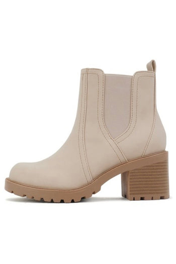 Beige Chunky Platform Boot