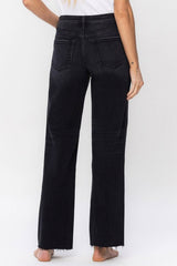 Flying Monkey High Rise Slim Wide Leg Black Jeans