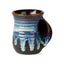 Indigo Reactive Glaze Handwarmer Mug