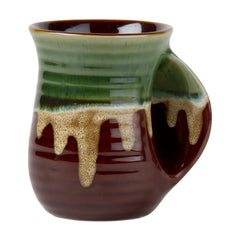 Green Reactive Glaze Handwarmer Mug