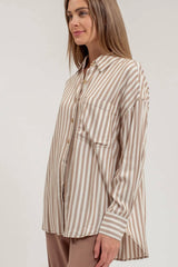 Buttoned Up Striped Tops - 2 Colors!