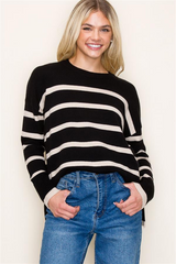 Coffee To Go Striped Sweaters - 3 Colors!