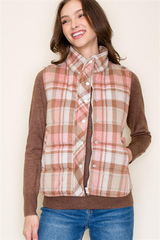 Pink Plaid Vest