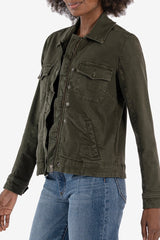 KUT Olive Amanda Boxy Jacket