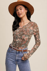 Floral Mesh Tops - 2 Colors!