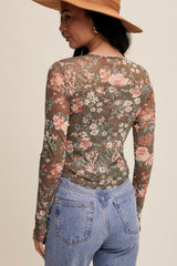 Floral Mesh Tops - 2 Colors!