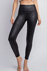 Black Foil Leggings