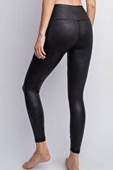 Black Foil Leggings