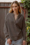 Eyelet Vneck Striped Pullovers - 2 Colors!