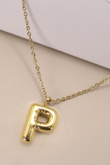 Initial Gold Bubble Necklaces