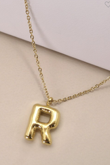 Initial Gold Bubble Necklaces