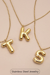 Initial Gold Bubble Necklaces