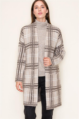 Checked Cardigan Jackets - 2 Colors!