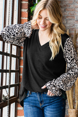 Animal Sleeve Lightweight Top