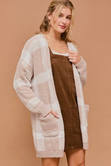 Head In The Clouds Checked Cardigan