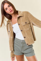 Wheat Velour Jacket