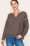 Stitch Notch Neckline Sweaters - 4 Colors!