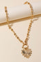 Gold Heart Pendant Chain Necklace