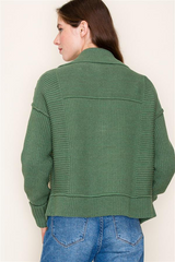 Green Zip Sweater Jacket