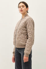 Diamond Quilted Fur Lined Bomber Jackets - 2 Colors!