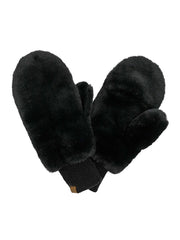 C.C Faux Fur Solid Mittens - 6 Colors!