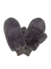 C.C Faux Fur Solid Mittens - 6 Colors!