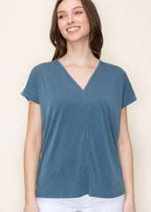 Dusty Teal Knit Soft Top