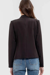 Black Notch Collar Blazer