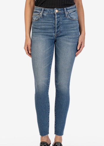 KUT High Rise Charlize Fab Ab Cigarette Leg Skinny Jeans