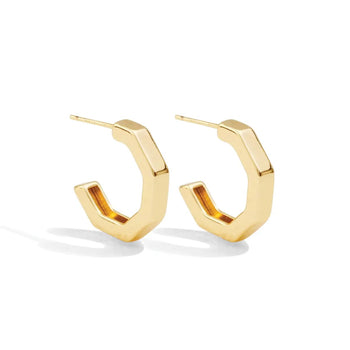 Octagon Hoop Earrings