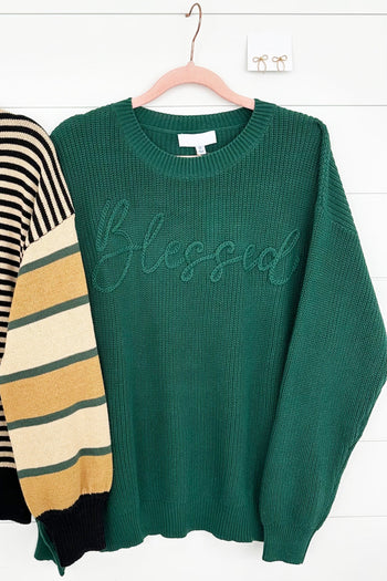 Green Blessed Sweater