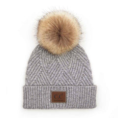 C.C. Patch Heathered Pom Hat - 4 Colors!