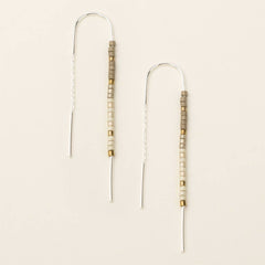 Scout Miyuki Thread Earrings - Pewter Silver