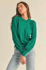 Ribbed Sleeve Sweaters - 3 Colors!