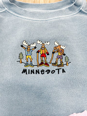 Youth Minnesota Embroidered Sweatshirts - 2 Colors!