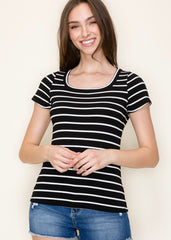 Feels Like Friday Striped Short Sleeve Tops - 2 Colors!