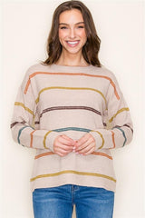 Striped Stitched Sweater