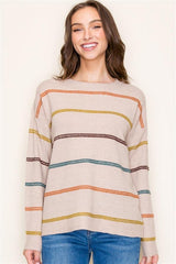 Striped Stitched Sweater