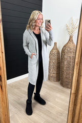 Mono B Two Tone Gray Super Soft Lightweight Cardigan