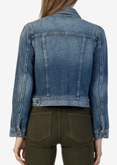 KUT Julia Crop Denim Capitalized Wash Jacket