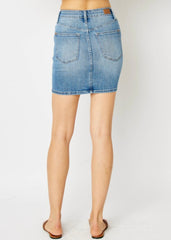 Judy Blue High Waist Tummy Control Denim Skirt