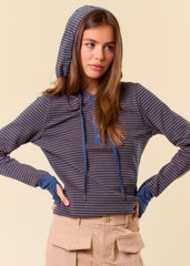 Sloane Striped Thumbhole Hoodies - 4 colors!