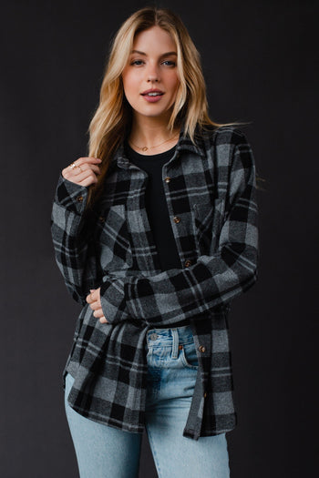 Dark Gray Find Your Fire Super Soft Flannel