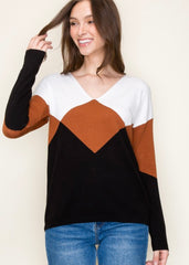 Toffee Colorblock Pullover