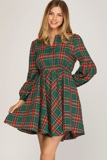 Best Gift Ever Plaid Dress - FINAL SALE