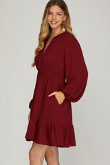 Woven Elastic Waist Dresses - 2 Colors!